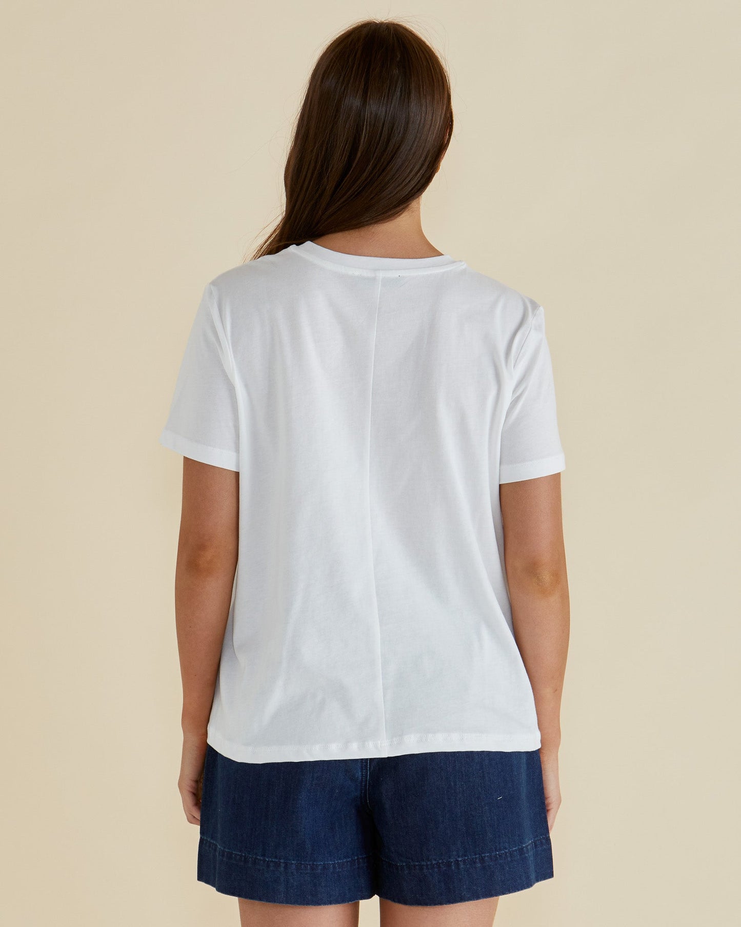 Ellia Crew Tee - Paradise Beach Print