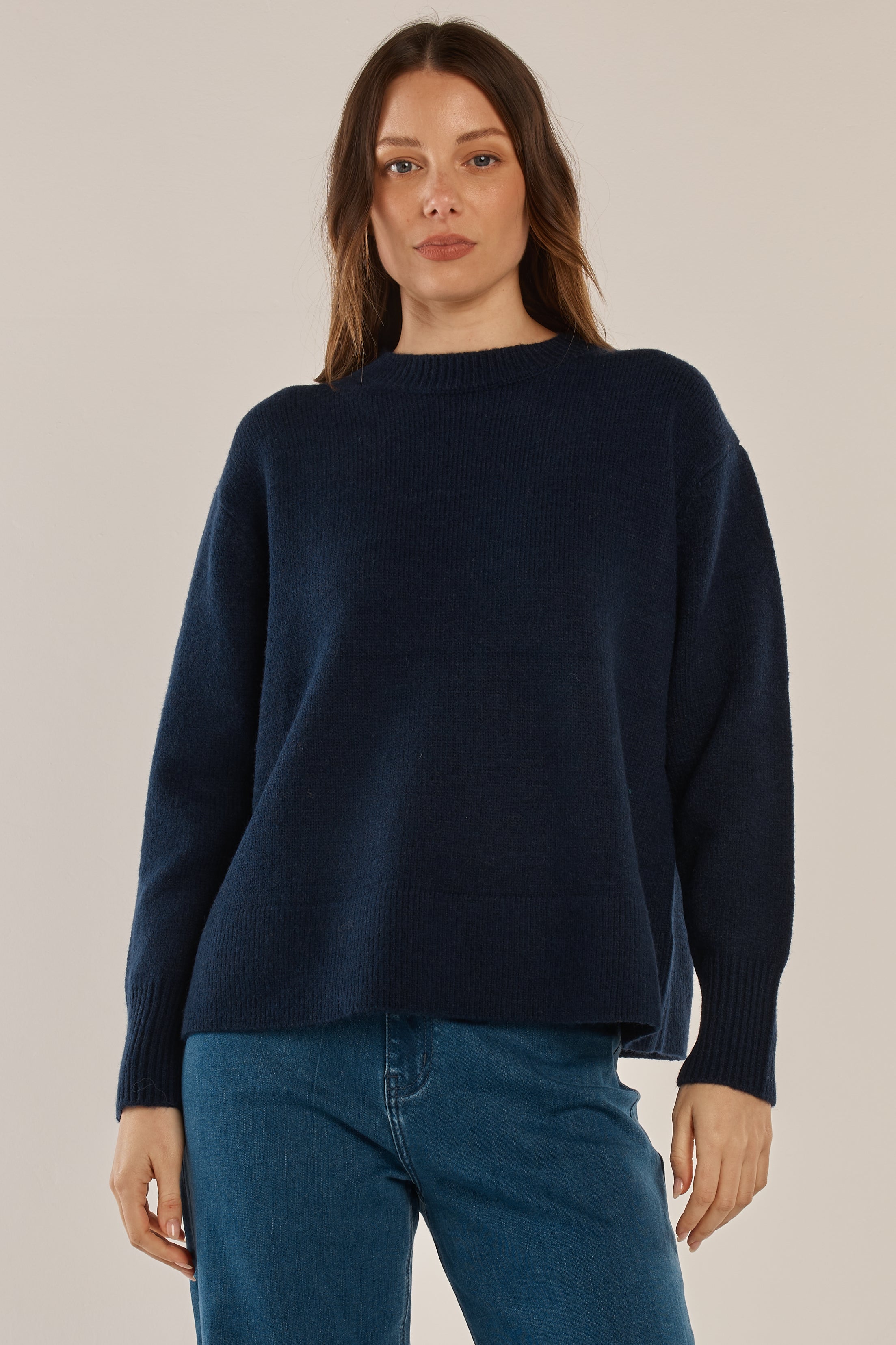Camryn Knit Sweater in Navy