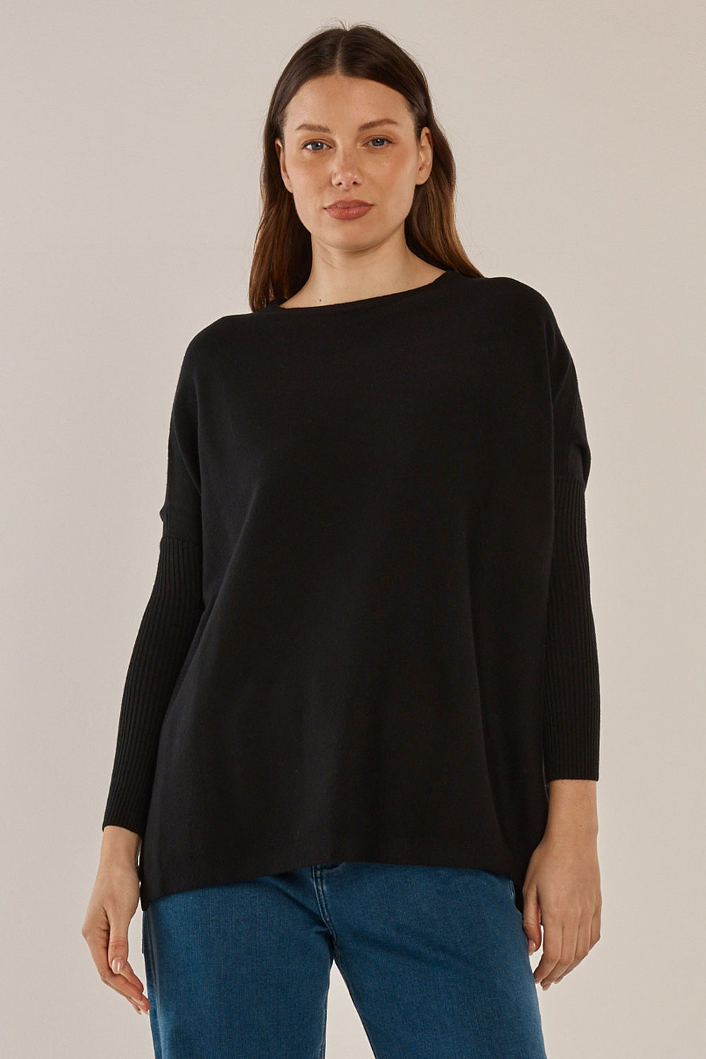 Betty Basics Blakely Batwing Sweater - Black