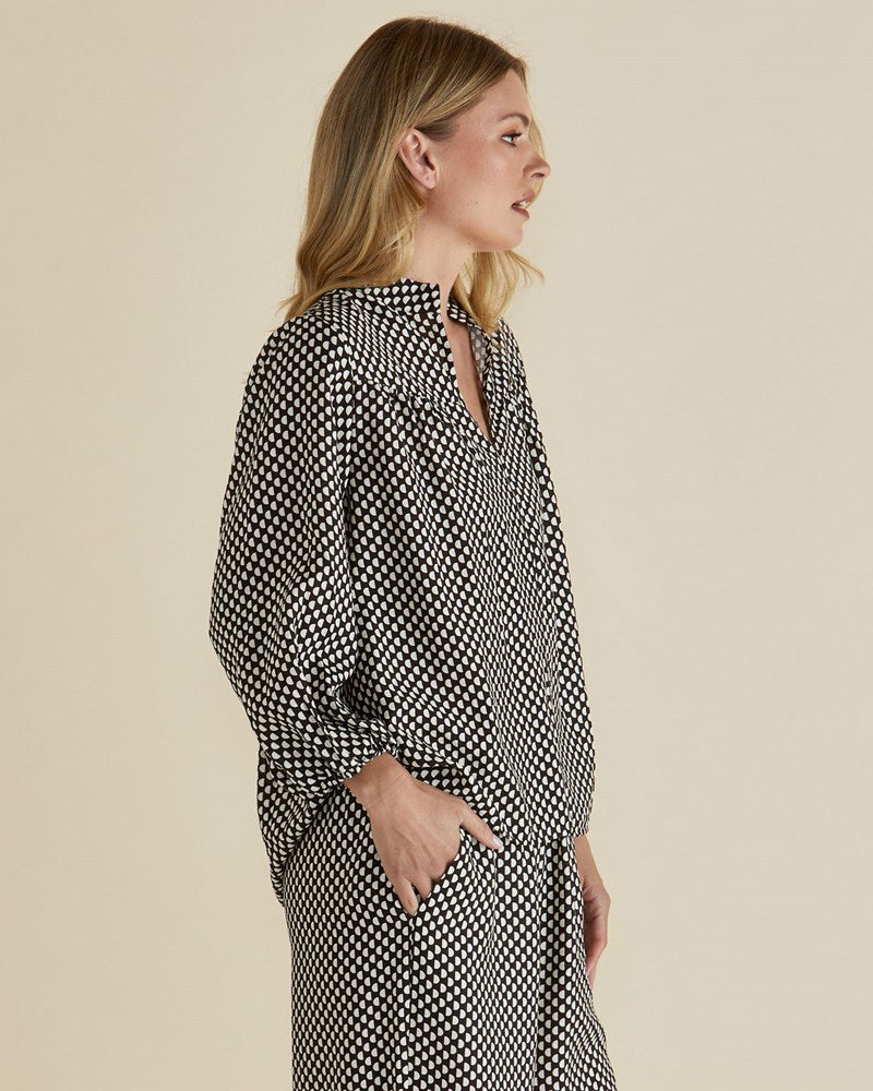 Apollo Blouse - Chocolate Print