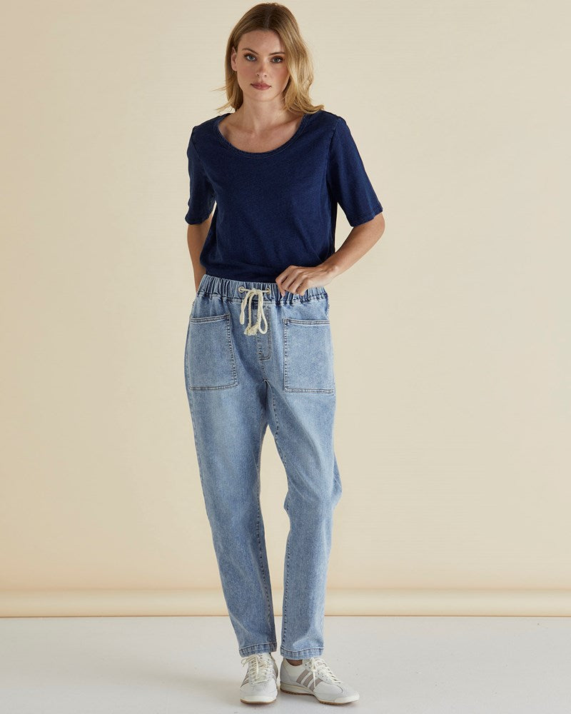 Haven Straight Leg Jean - Light Blue Wash