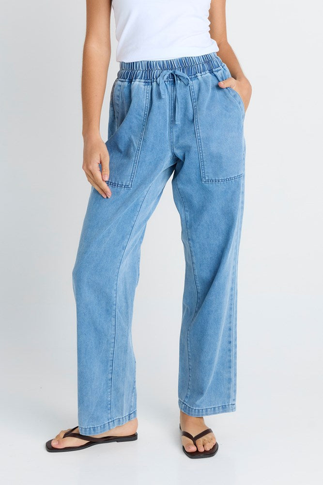 Quinn Cotton Jogger - Blue Medium