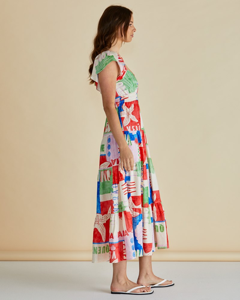 Betty Basics Sadie Dress - Seashell Print (view 2)