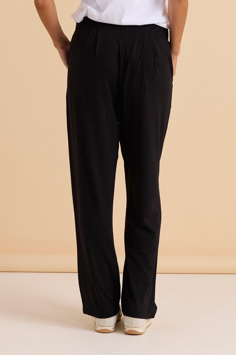 Ginnie Bamboo Pant in black - back