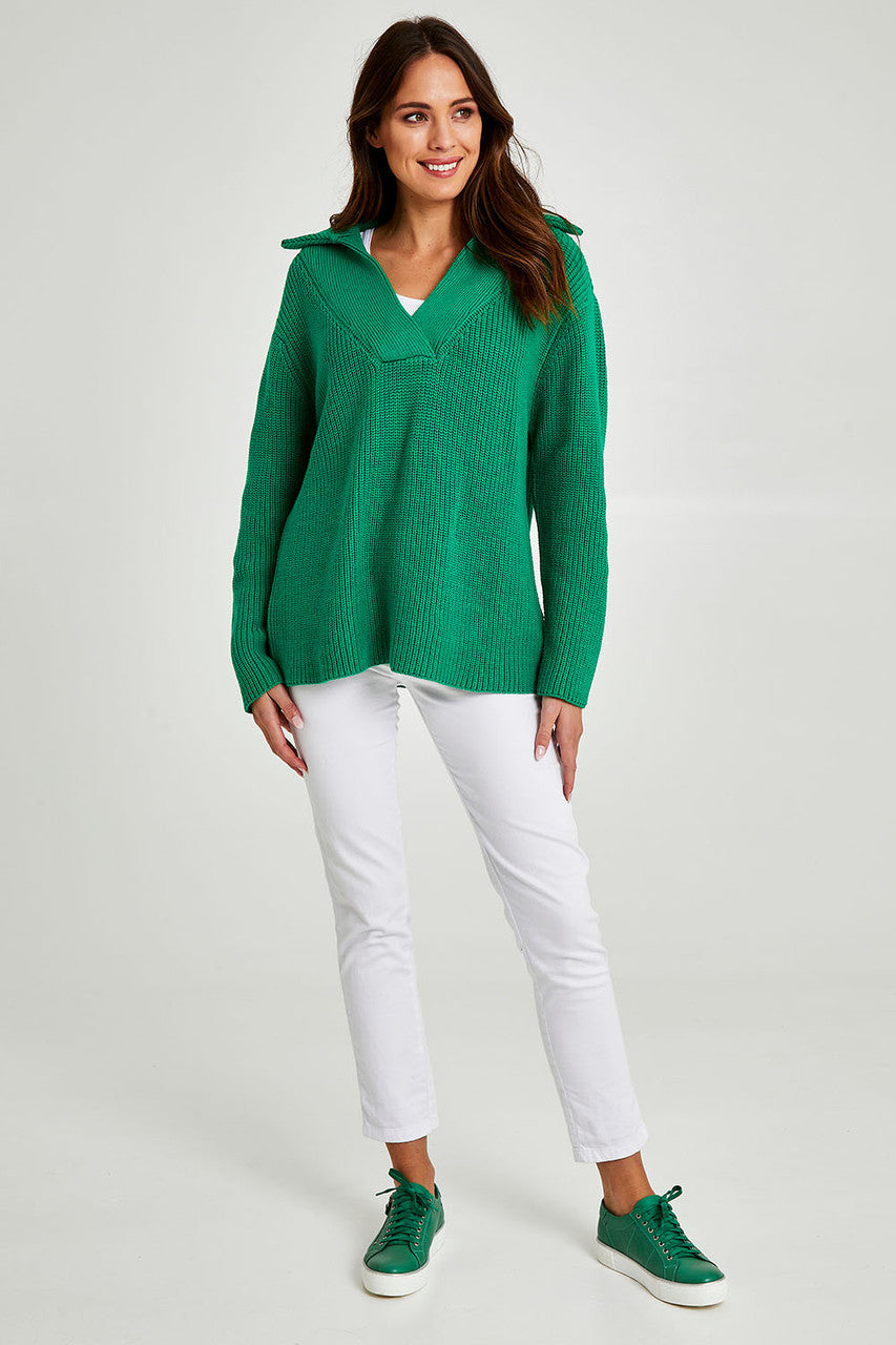 Bordeaux Collar Knit