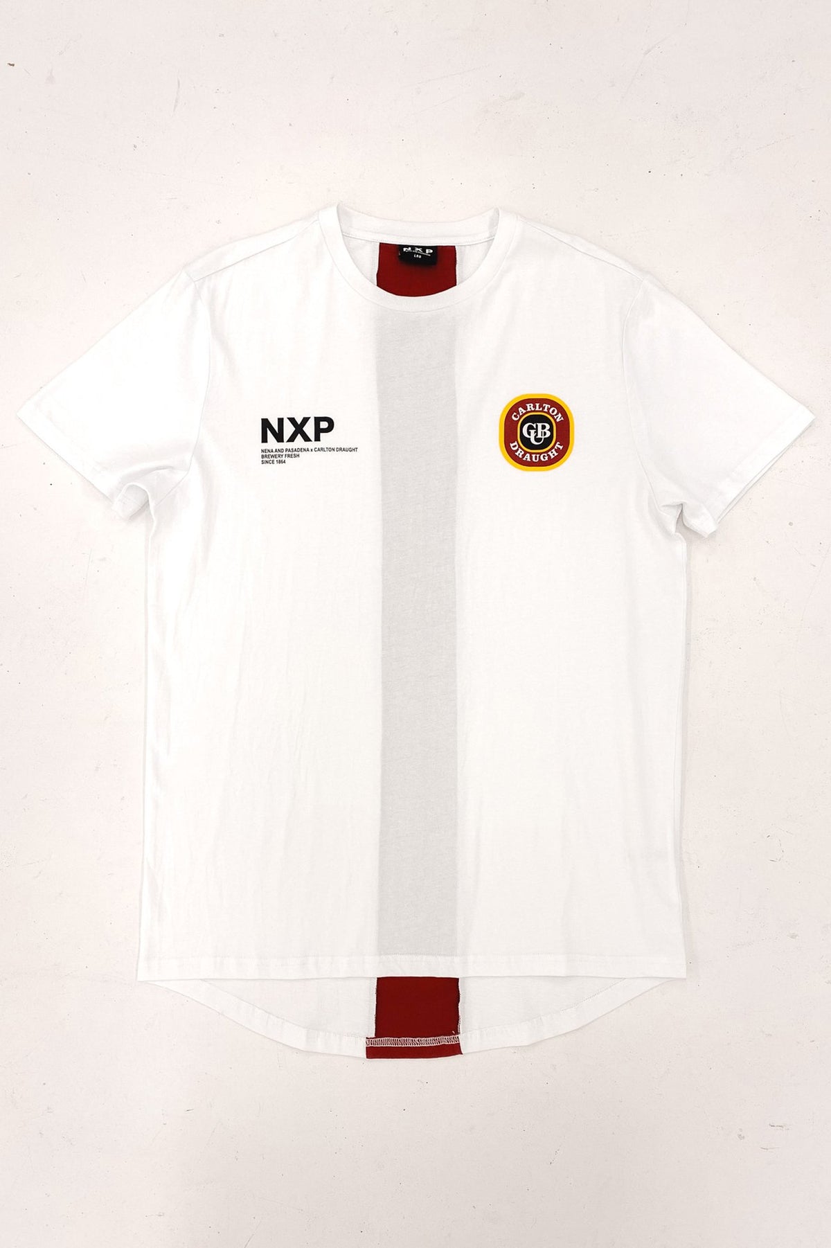 NXP Bramling Cape Back Tee - White / Maroon