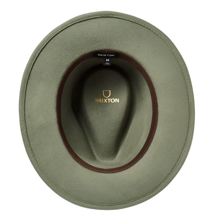 Brixton Messer Fedora - Light Moss (view 3)
