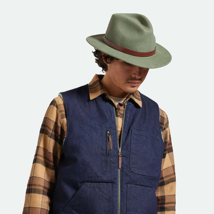 Brixton Messer Fedora - Light Moss (view 2)