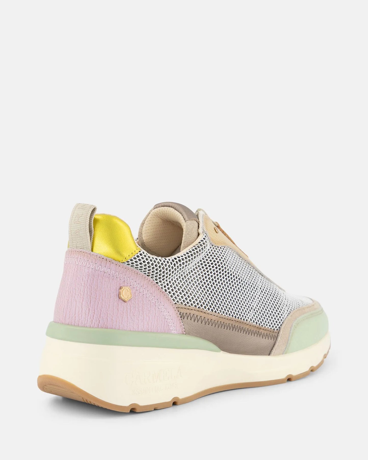 Zip Front Trainer - Aqua Leather / Mesh