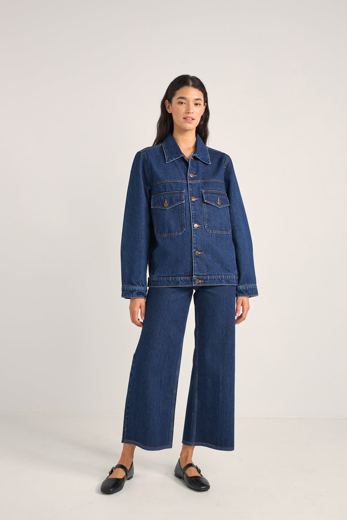 Demi High Loose Denim Jeans - Indigo