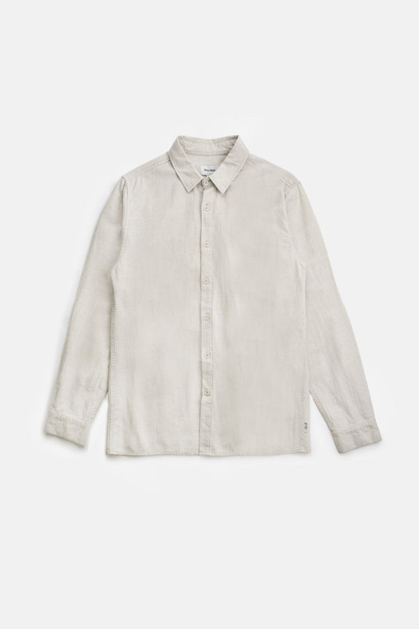 Rhythm Classic Linen Long Sleeve Shirt - Sand (view 7)