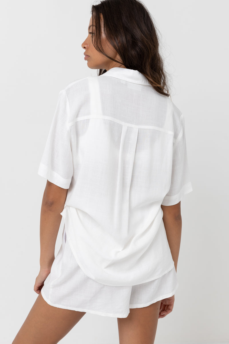 Rhythm Classic Lounge Shirt - White (view 3)