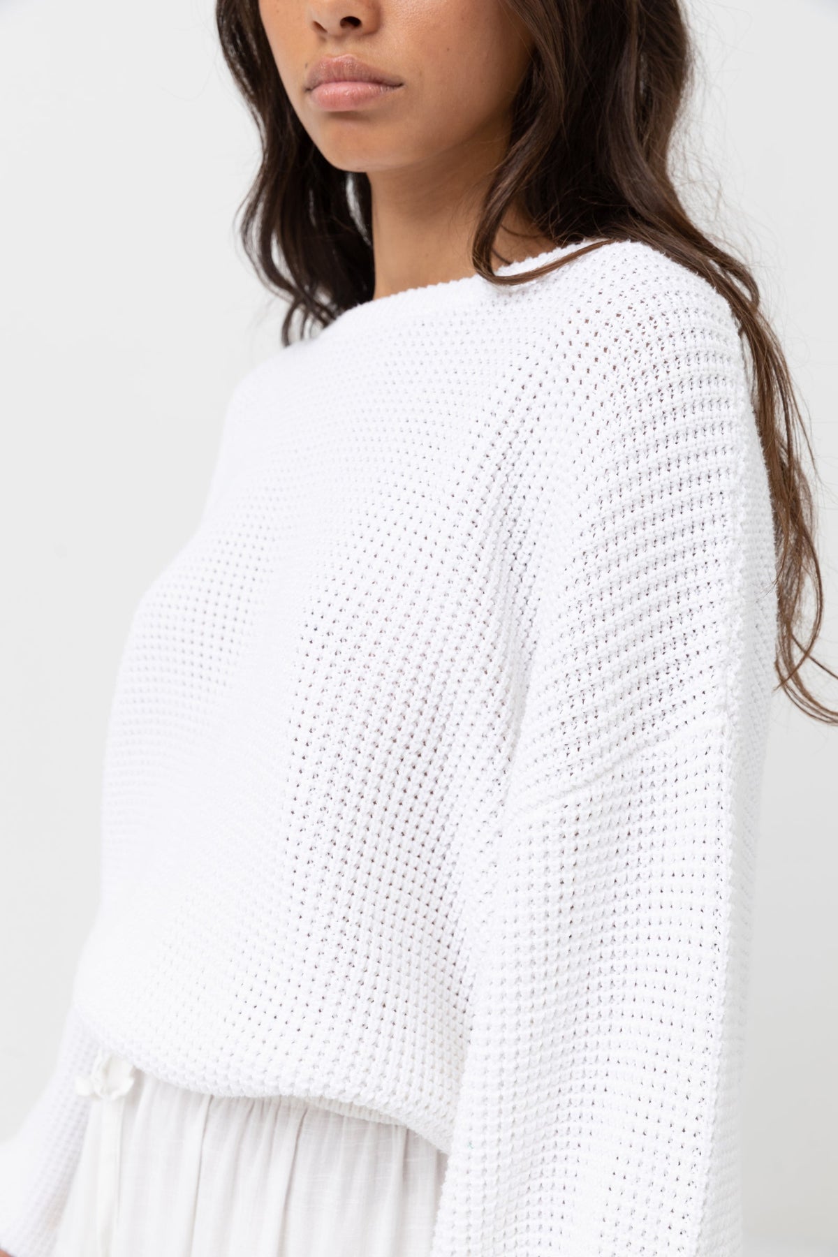 Rhythm Classic Knit Jumper - White (view 3)