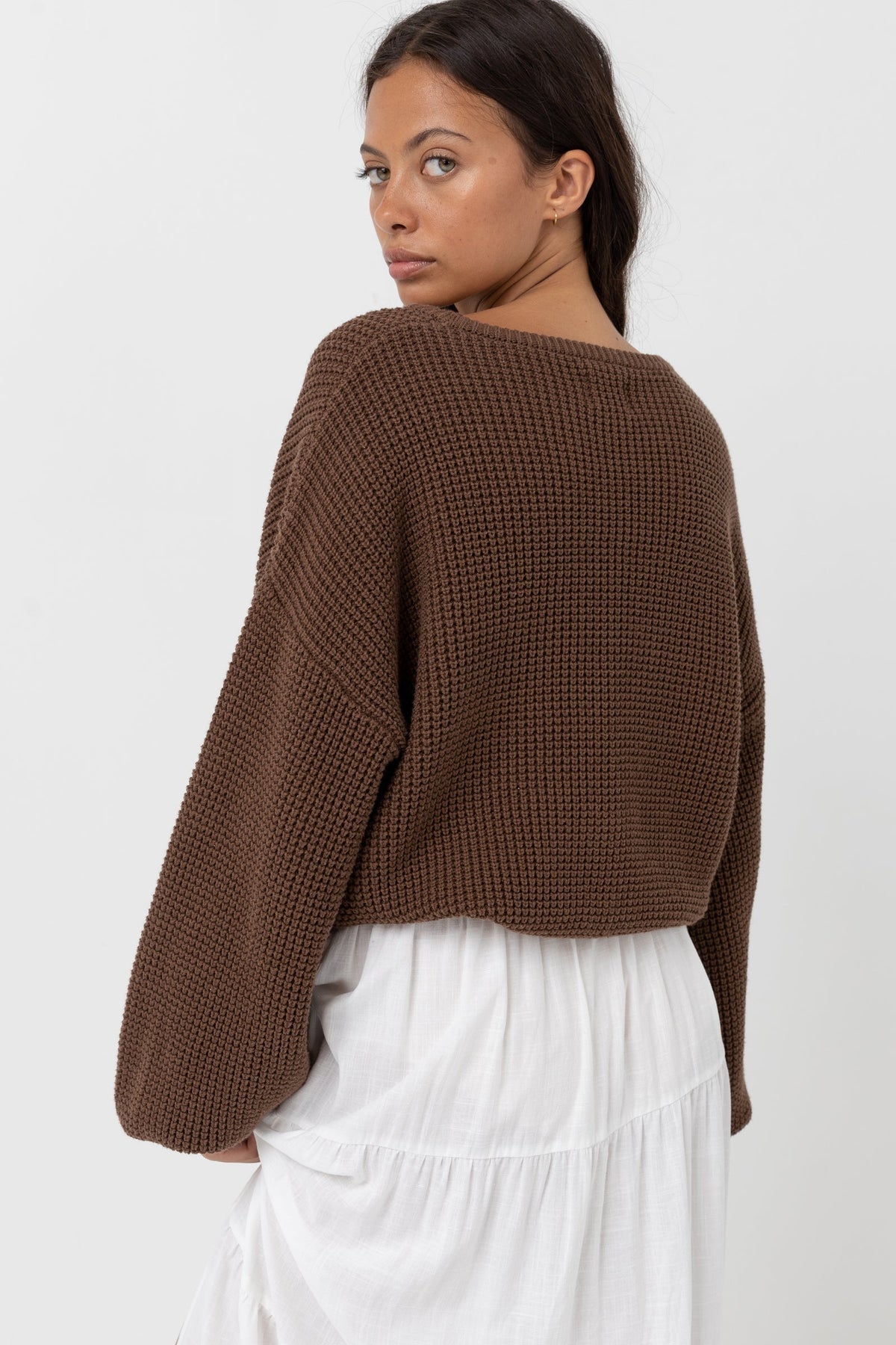 Rhythm Classic Knit Jumper - Chocolate (view 4)