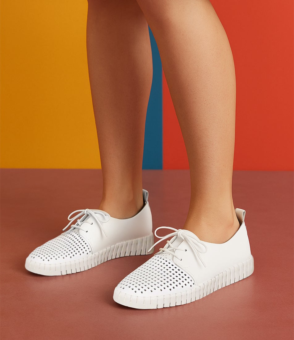 Huston - White Leather