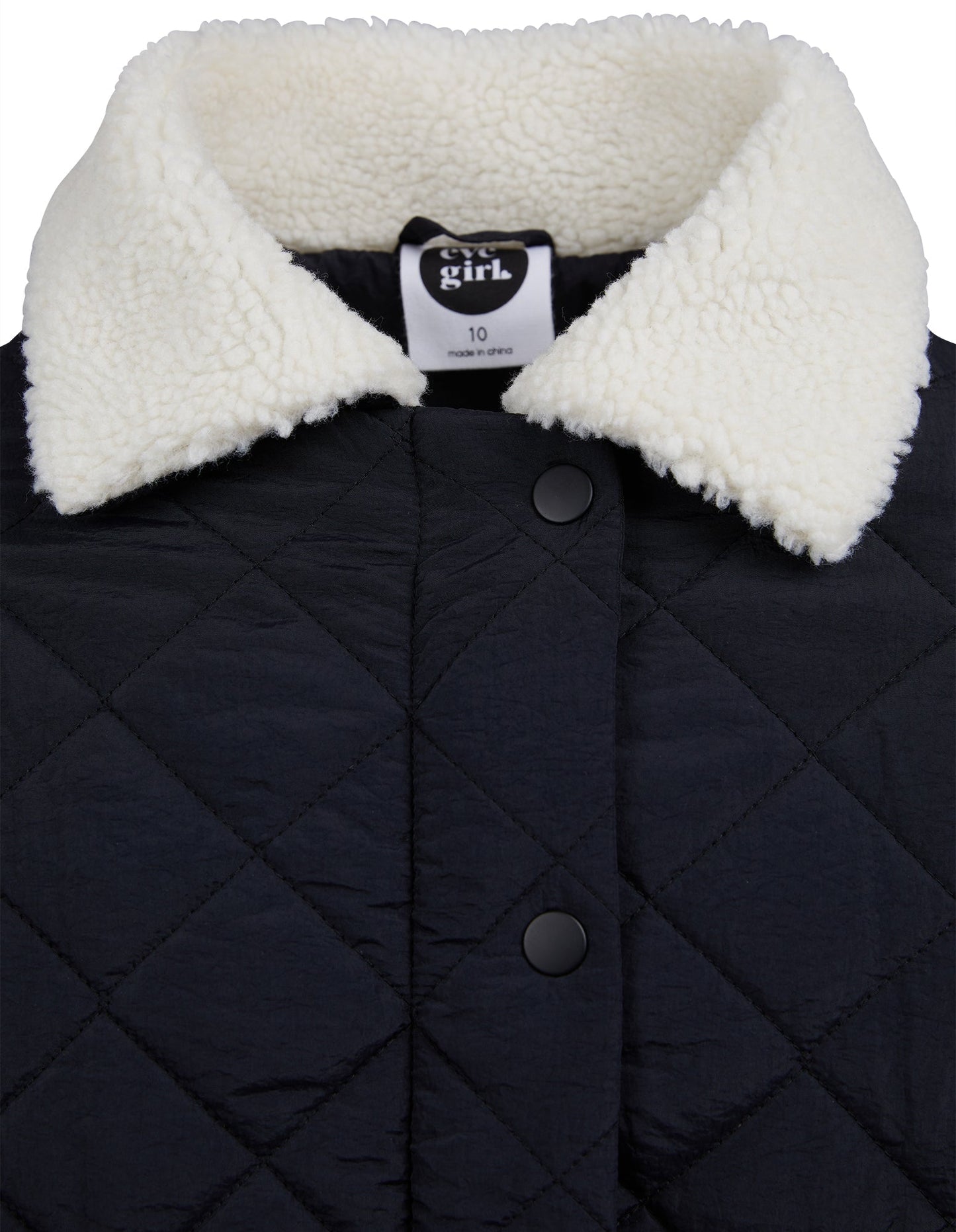 Lydia Quilted Jacket - Black - Teens