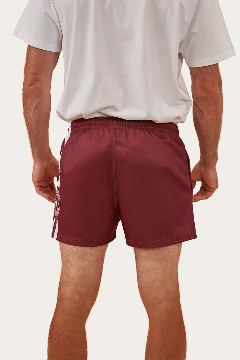 Ringers Western Ringers Footy Shorts - Burgundy (view 4)