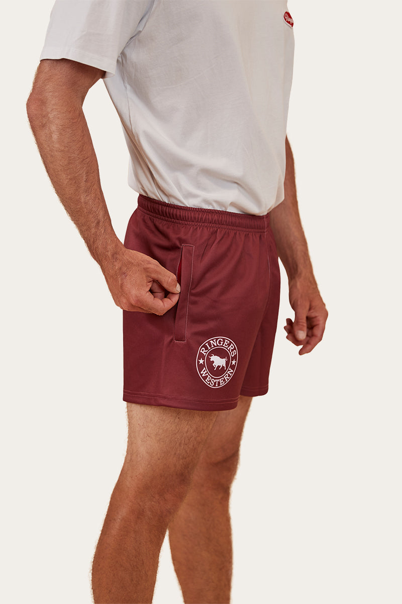 Ringers Western Ringers Footy Shorts - Burgundy (view 3)