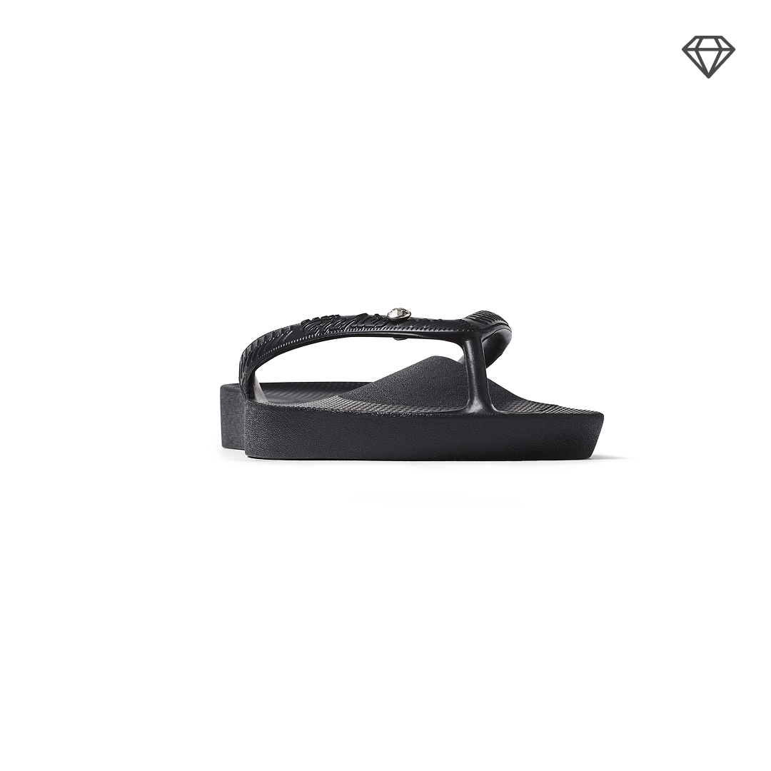 Archies Arch Support Thongs - Classic - Crystal Black (view 4)