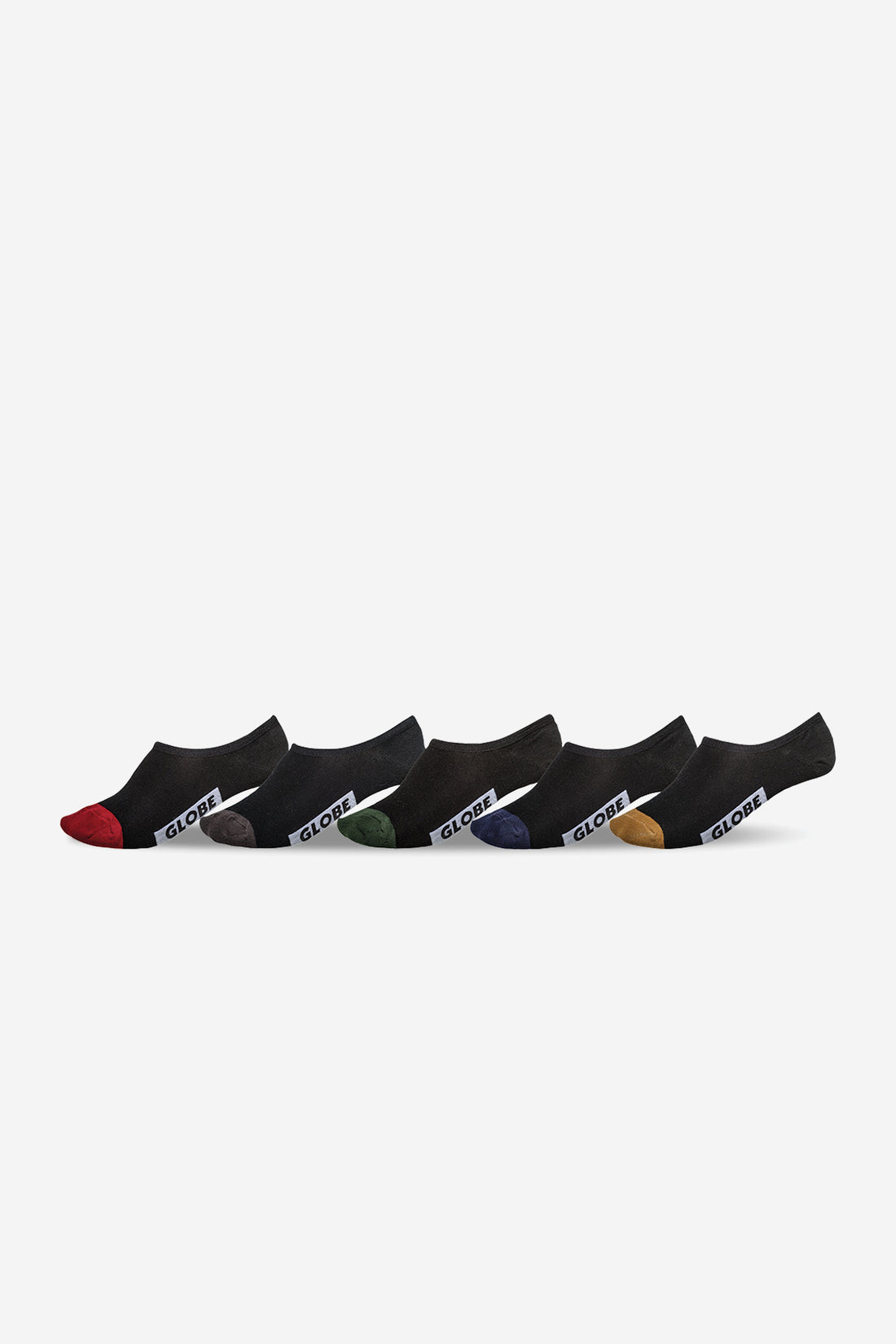 Globe Dip Invisible Sock 5pk - Black / Assorted