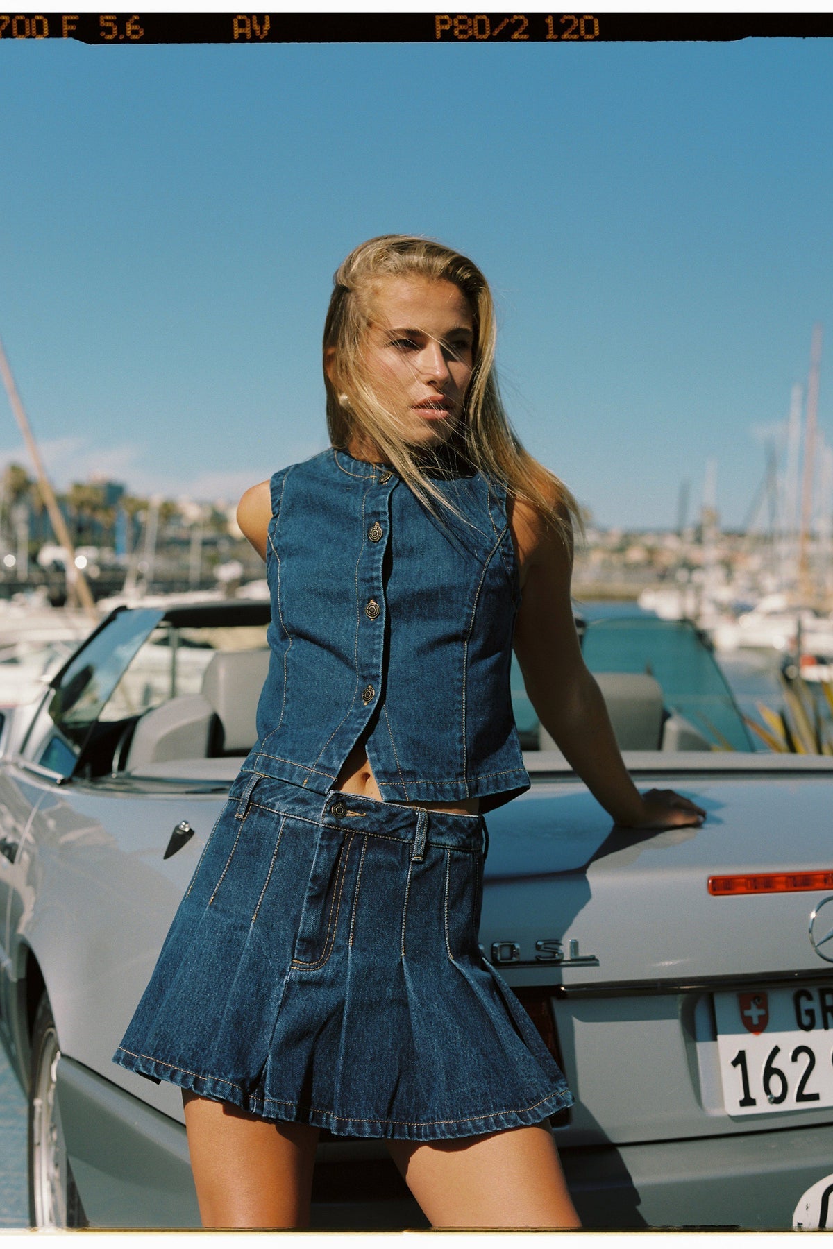 Rhythm Gia Denim Vest - Indigo (view 2)