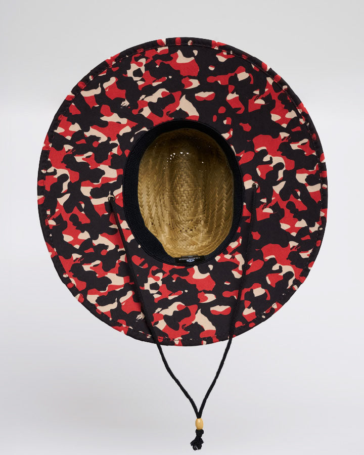 Anchor Skull straw hat printed underbrim detail