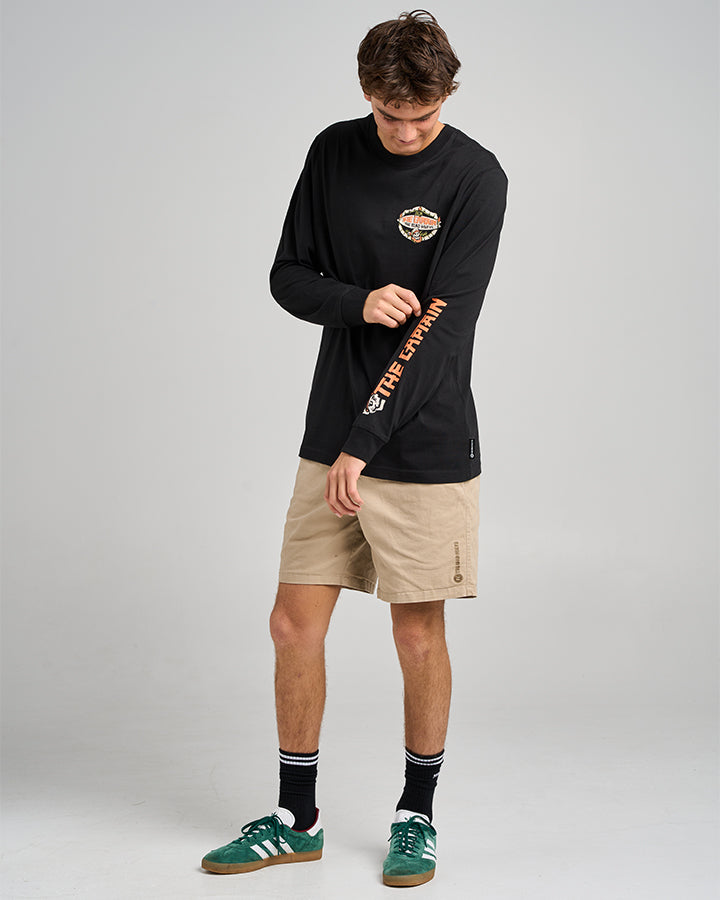 The Mad Hueys The Tiki Captain LS Tee - Black (view 2)