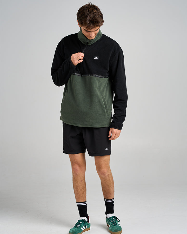 Tidal Quarter Zip - Oil Green