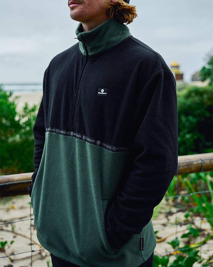 Tidal Quarter Zip - Oil Green
