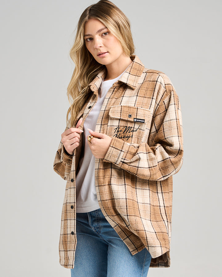 Seahorse Hueys Shacket - Latte