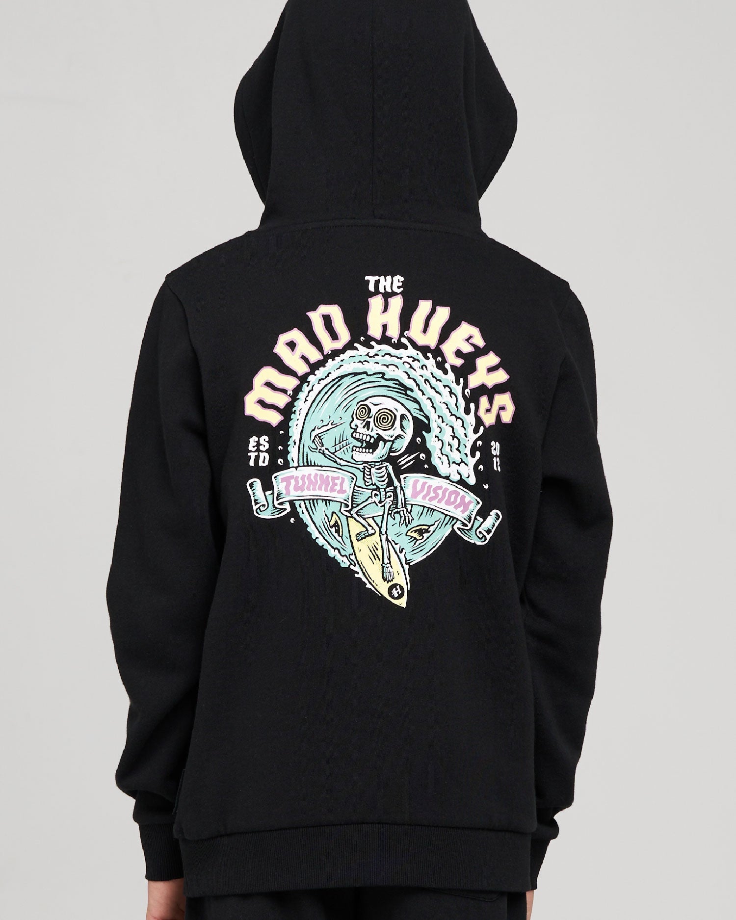 The Mad Hueys Tunnel Vision Youth Pullover Black back