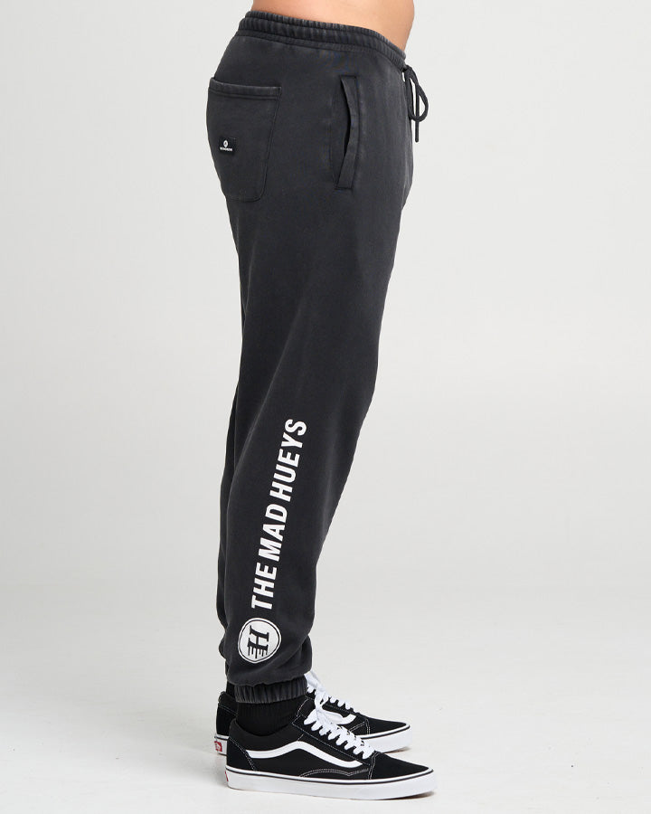 The Mad Hueys Surf Hueys Trackpant - Washed Black (view 4)