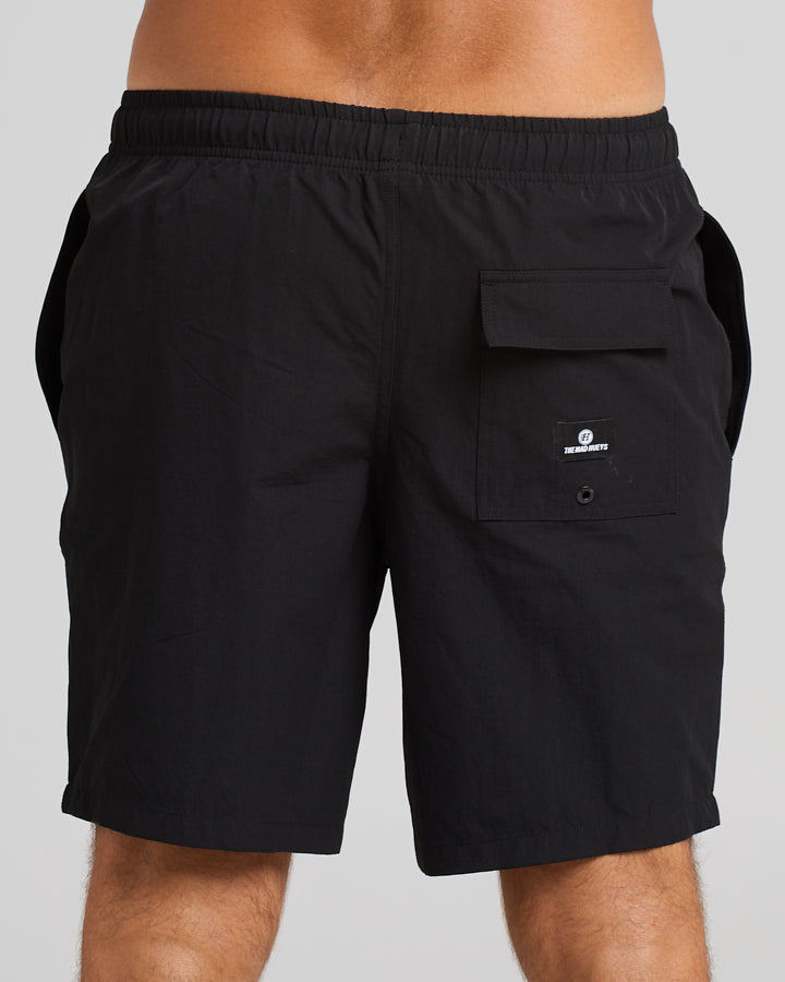 The Mad Hueys Freestyle 18" Swim Volley Short - Black (view 5)