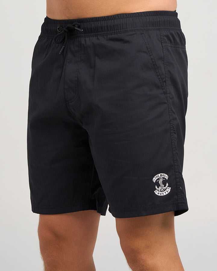 Skull Anchor 18" Volley Short - Black - Catani Clothing