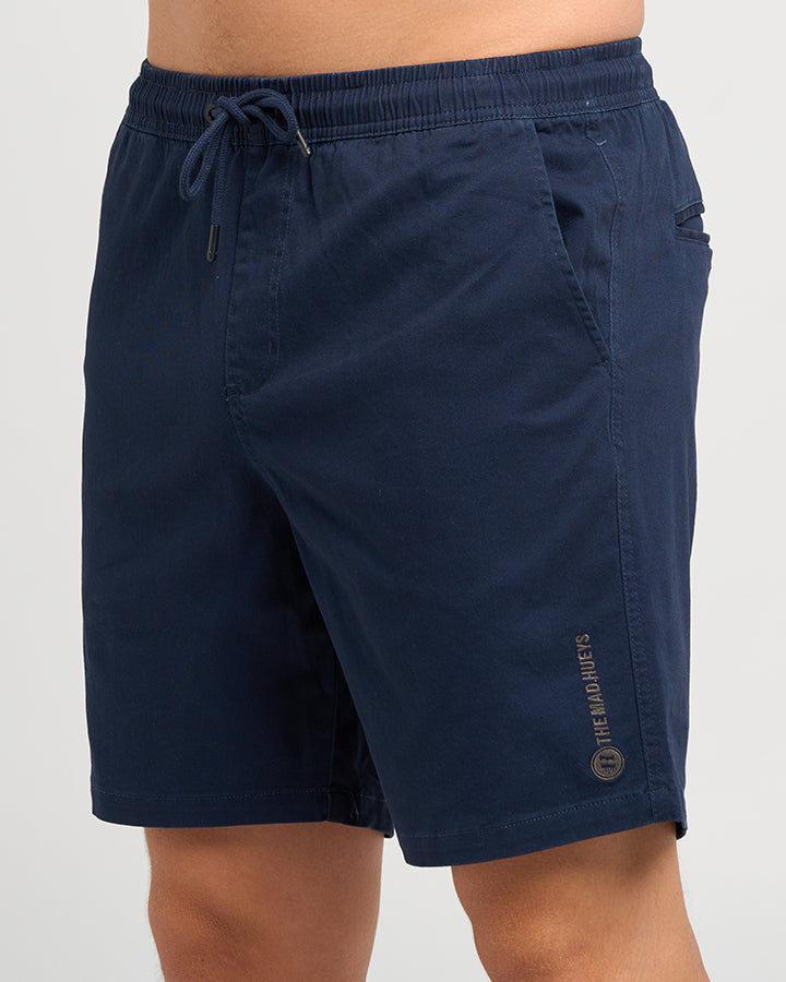 The Mad Hueys Stranded 18 inch Chino Short in navy - back