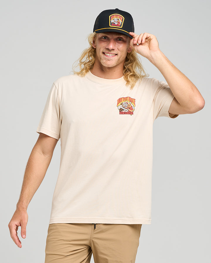 The Mad Hueys Oz Straya SS Tee - Cement (view 2)