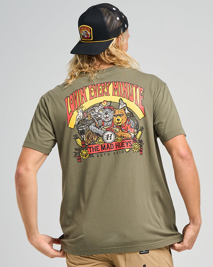 The Mad Hueys Oz Straya SS Tee - Olive