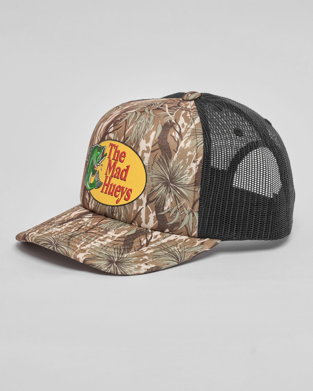 Mad Hueys Pro Hueys Youth Foam Trucker in native camo - front