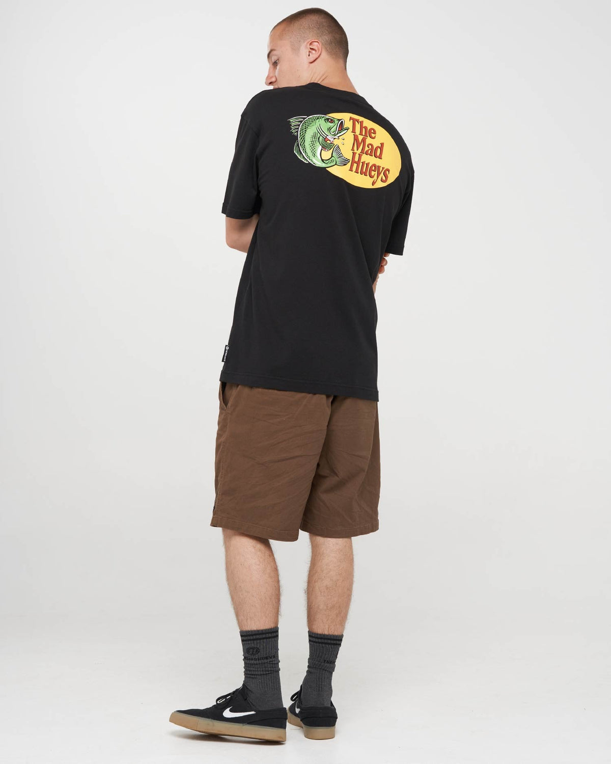 Mad Hueys Pro Hueys SS Tee in black - detail
