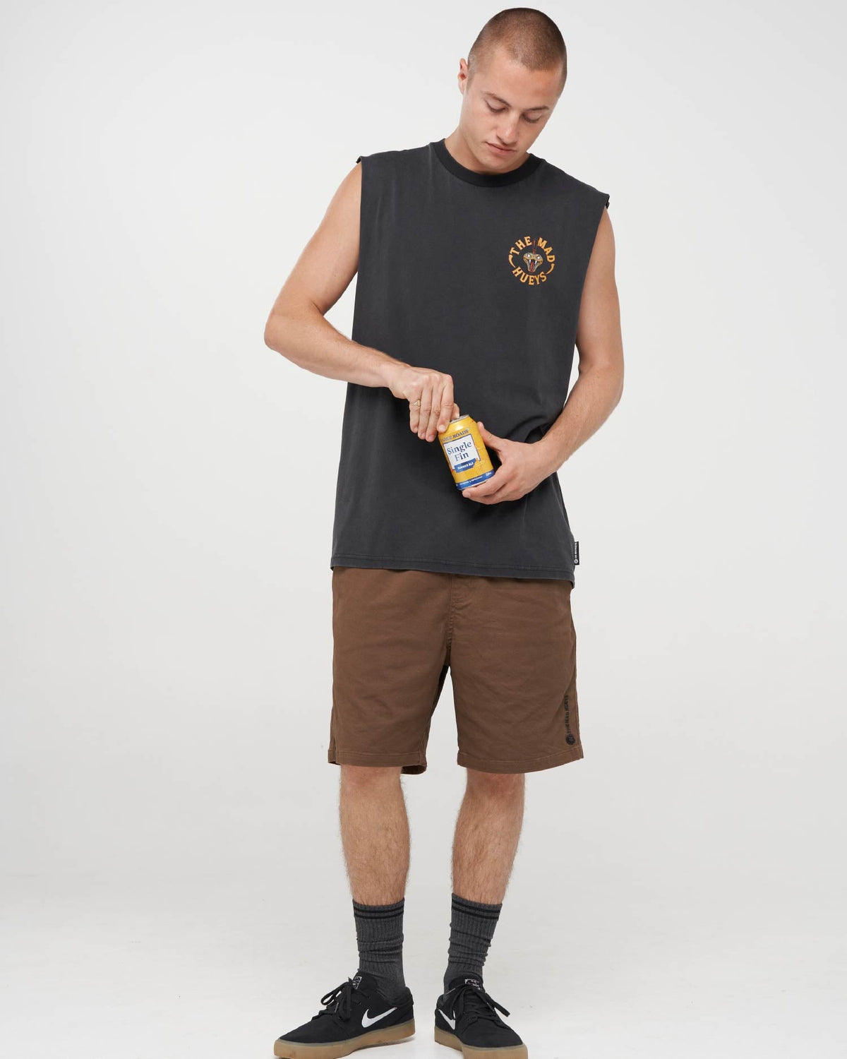 Mad Hueys Fanging Keg Muscle in washed black - detail