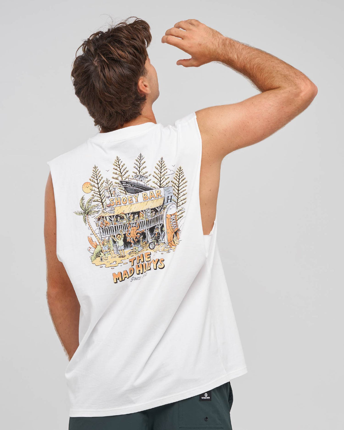 Mad Hueys Shoey Bar Muscle in white - back