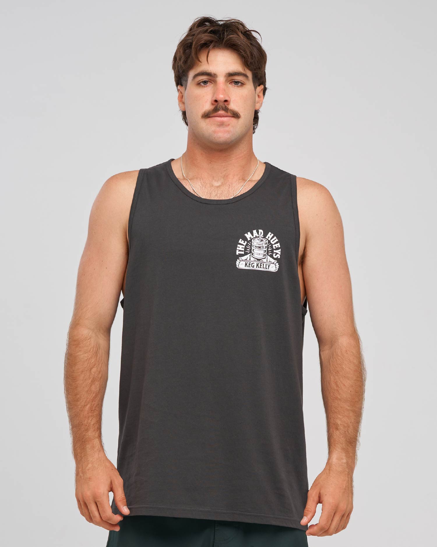 Mad Hueys Such Is Kelly Tank in vintage black - front