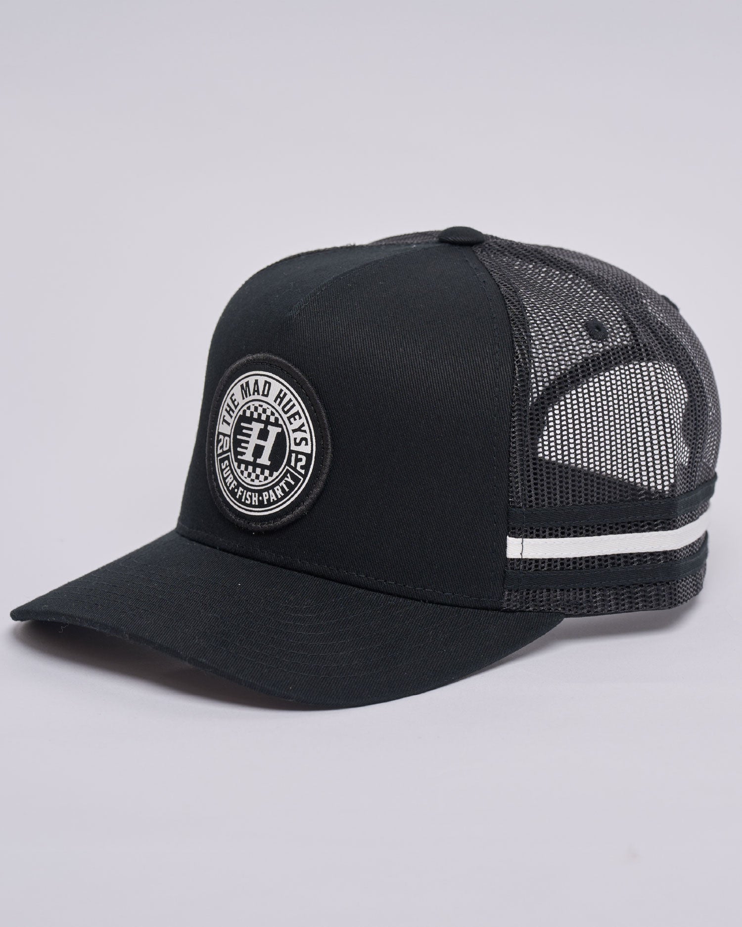 Checker Hueys | Twill Trucker - Black