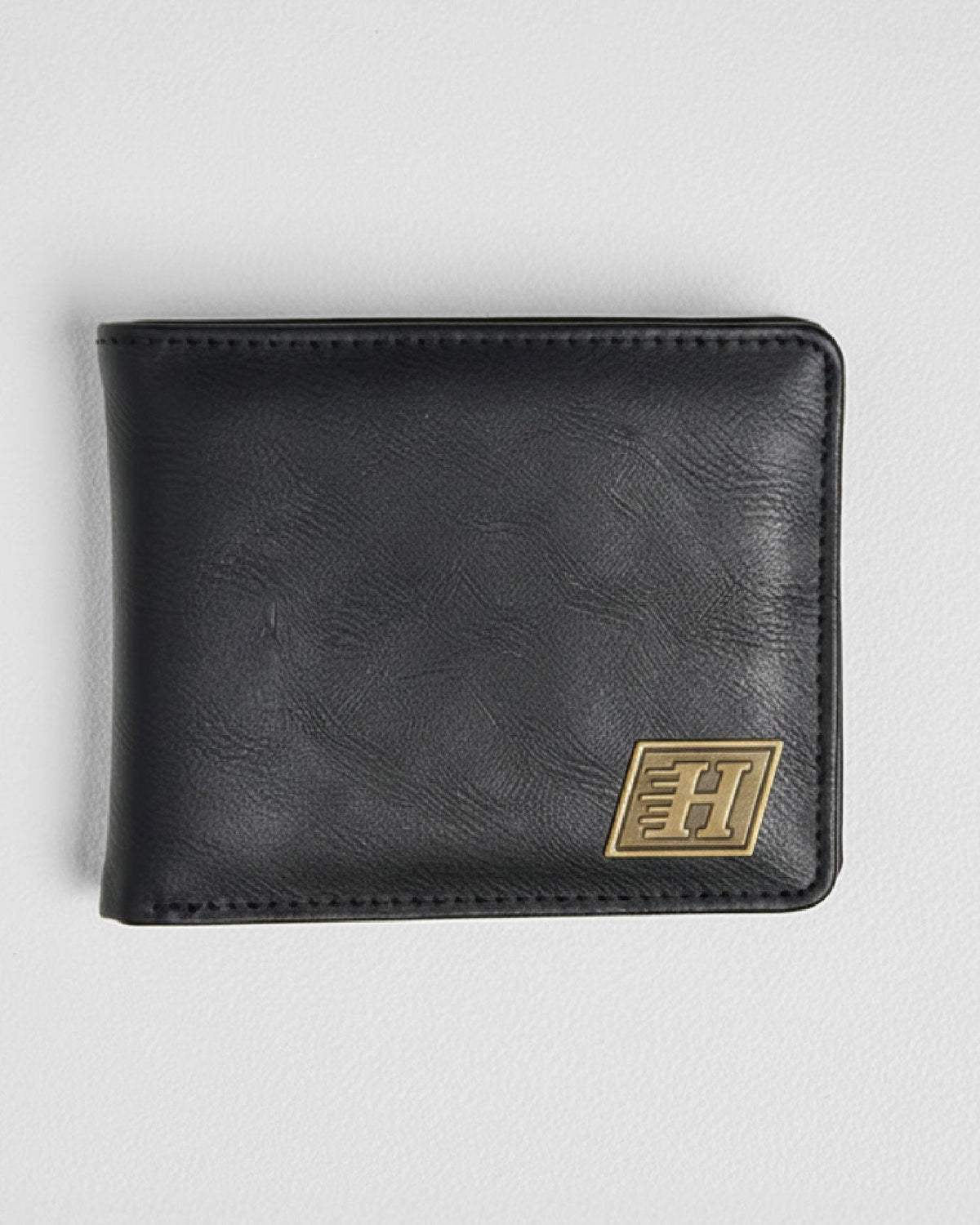 The Mad Hueys black tri-fold PU wallet