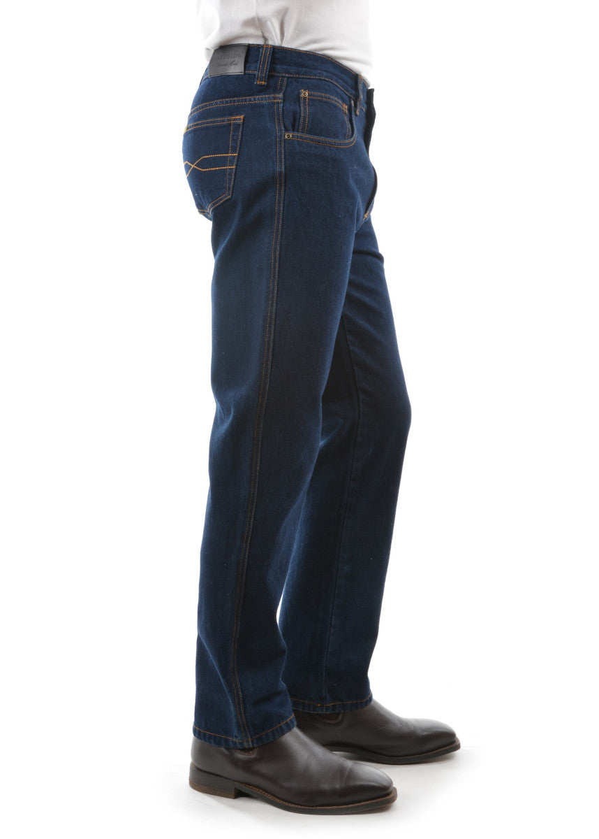 Hard Slog Denim Jean in dark blue - back