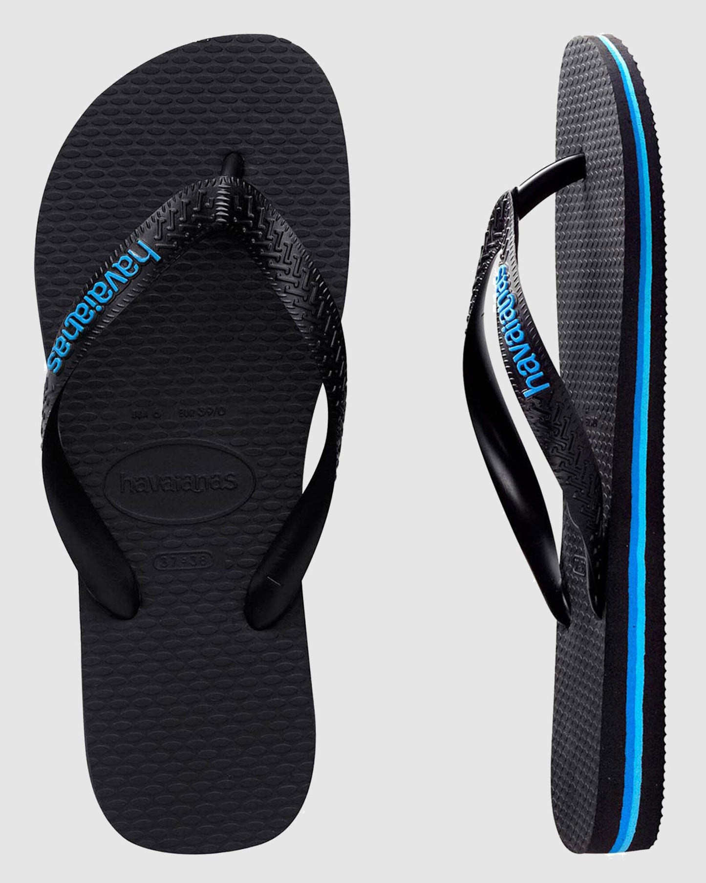 Top Rubber Logo - Black / Blue