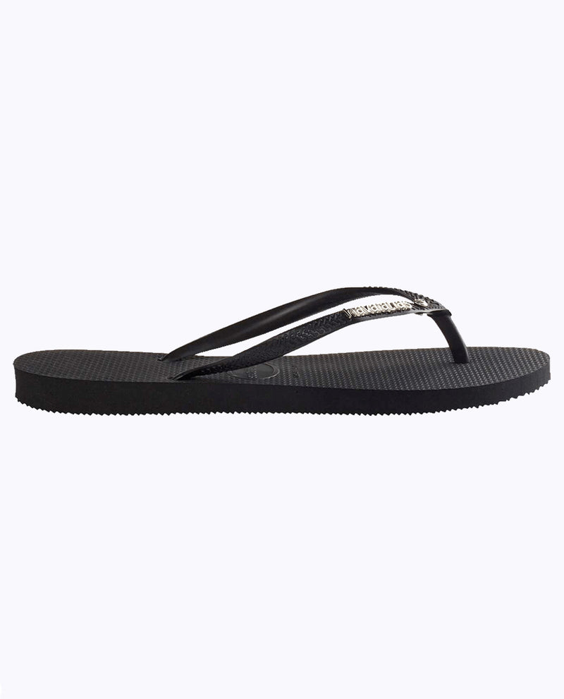 Havaianas Slim Thong Metal Logo Crystal - Black (view 4)