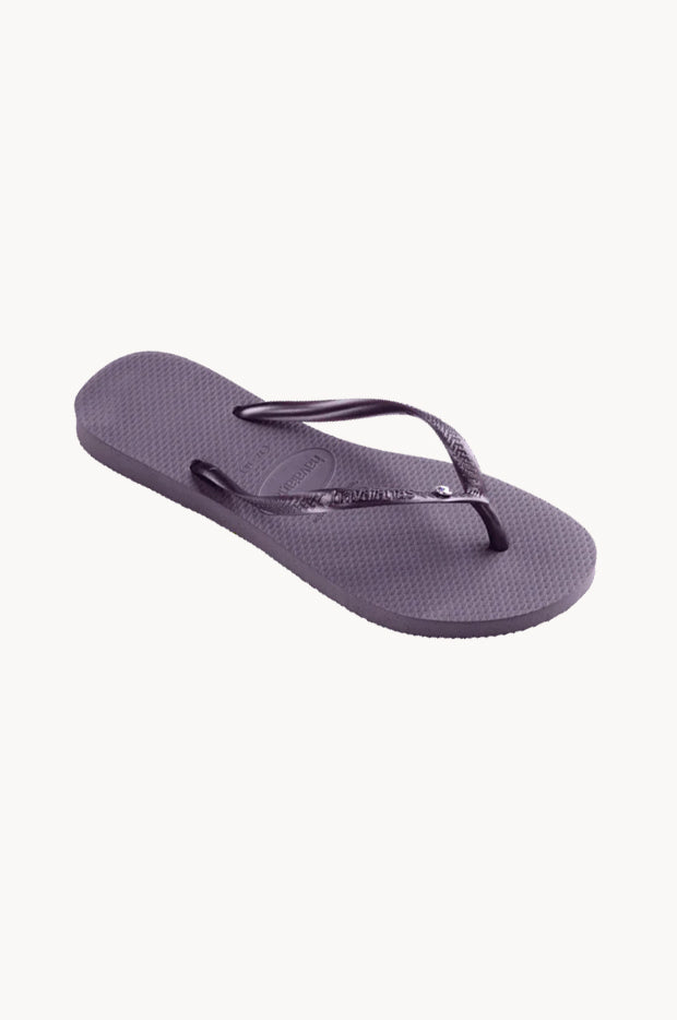Havaianas Slim Crystal SW II Mauve thong, pair view
