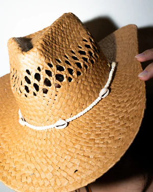 Howdy Cowboy Straw Hat - Caramel 1