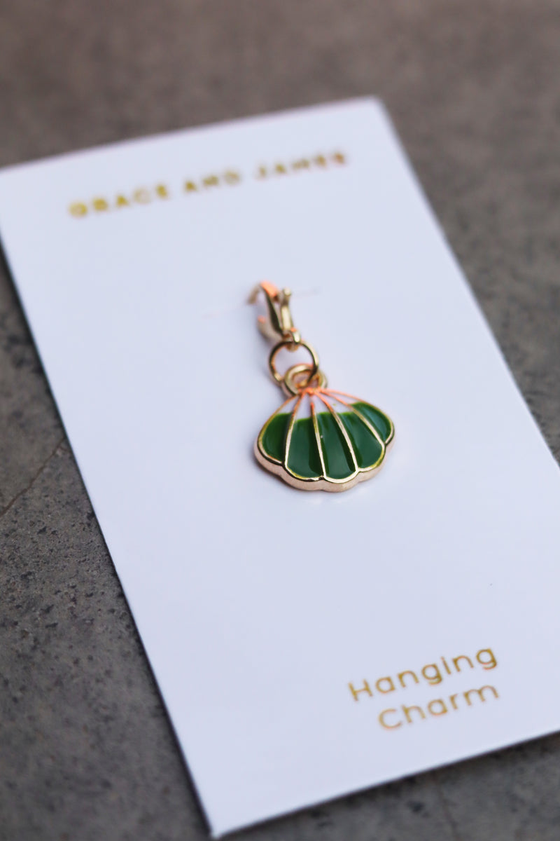 Grace And James Hanging Charm - Clamshell Green